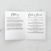 Modern Script Photo Celebration of Life Folded Programma (Binnen)