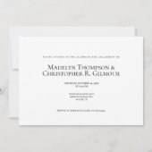 Modern Script Photo Chic Wedding Engagement Party Kaart (Achterkant)