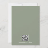 Modern Script Photo Collage Sage Green Save The Date (Achterkant)