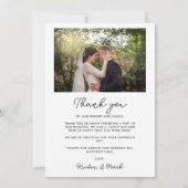 Modern Script Photo Collage Wedding Hartelijk dank Bedankkaart (Achterkant)