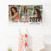 Modern Script Photo Collage White Afstuderen Spandoek (Insitu)