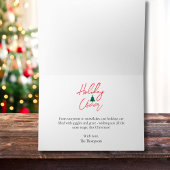 Modern Script Photo Family Christmas Custom Kaart