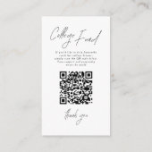 Modern Script Photo Graduation College Fund Informatiekaartje (Achterkant)