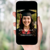 Modern script photo Graduation Party welcome Poster