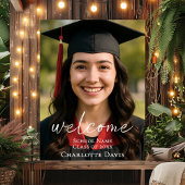 Modern script photo Graduation Party welcome Poster