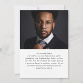 Modern Script Photo High School Graduation Aankondiging (Achterkant)