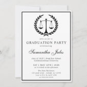 Modern Script Photo Law School Afstuderen Kaart (Voorkant)