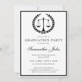 Modern Script Photo Law School Afstuderen Kaart (Voorkant)