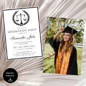Modern Script Photo Law School Afstuderen Kaart