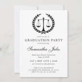 Modern Script Photo Law School Afstuderen Kaart (Voorkant)