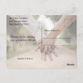 Modern Script Photo Liefde en Bedankt Briefkaart (Achterkant)