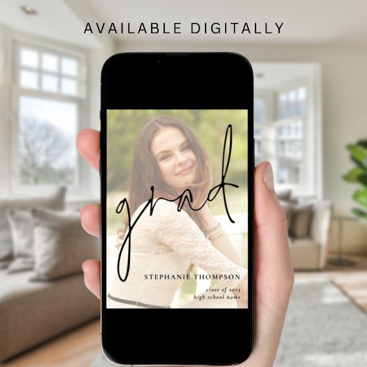 Modern Script Photo Overlay 2025-Afstuderen Aankondiging