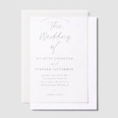 Modern Script Photo Overlay Wedding Vellum Uitnodigingen (Offset)