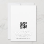 Modern Script Photo QR Code Wedding Kaart (Achterkant)