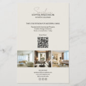 Modern Script Photo QR Professional Business Flyer (Voorkant)