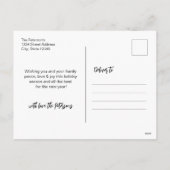 Modern Script Photo Snowy kerstBriefkaart Feestdagenkaart (Achterkant)