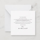 Modern Script Photo Weddenschap Bedankt Notitiekaartje (Achterkant)