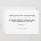 Modern Script Photo Wedding Bedankkaart (Achterkant)