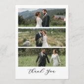Modern Script Photo Wedding Bedankkaart (Voorkant)