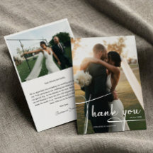 Modern Script Photo Wedding