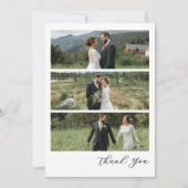 Modern Script Photo Wedding Bedankkaart (Voorkant)