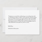 Modern Script Photo Wedding Bedankkaart (Achterkant)