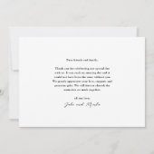 Modern Script Photo Wedding Bedankkaart (Achterkant)