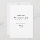 Modern Script Photo Wedding Bedankkaart (Achterkant)