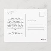 Modern Script Photo Wedding Bedankt Briefkaart (Achterkant)