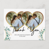 Modern Script Photo Wedding briefkaart (Voorkant)