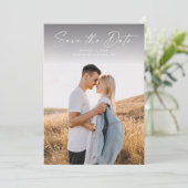 Modern Script Photo Wedding Save The Date (Staand voorkant)