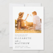 Modern Script Photo Wedding Save The Date (Voorkant)