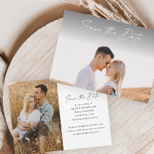 Modern Script Photo Wedding