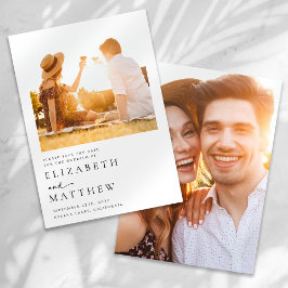 Modern Script Photo Wedding Save The Date