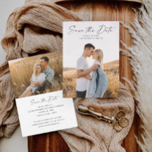 Modern Script Photo Wedding