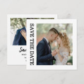 Modern Script Photo Wedding Save The Date (Voorkant / Achterkant)