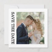 Modern Script Photo Wedding Save The Date (Voorkant)