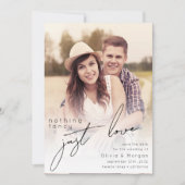 Modern Script Photo Wedding Save The Date (Voorkant)