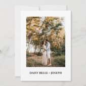 Modern Script Photo Wedding Save The Date Kaart (Voorkant)