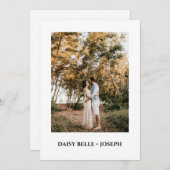 Modern Script Photo Wedding Save The Date Kaart (Voorkant / Achterkant)