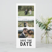Modern Script Photo Wedding Save The Date Kaart (Staand voorkant)