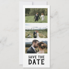 Modern Script Photo Wedding Save The Date Kaart