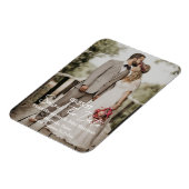 Modern Script Photo Wedding Save The Date Magneet (Linkerzijde)