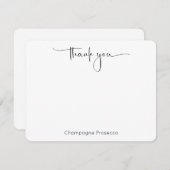 Modern Script Pickleball-Vrijgezellenfeest Bedankkaart (Voorkant / Achterkant)