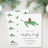 Modern Script Pine Cone Kerstfeest Kaart