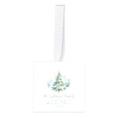Modern Script Pine Tree Family Christmas  Decoratie (Voorkant)