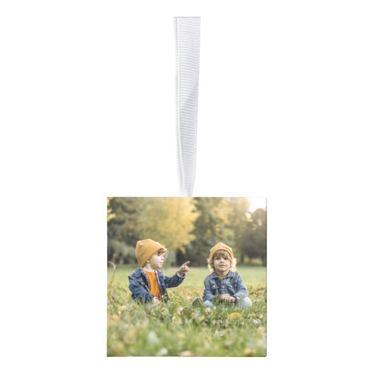 Modern Script Pine Tree Family Christmas  Decoratie (Rechts)