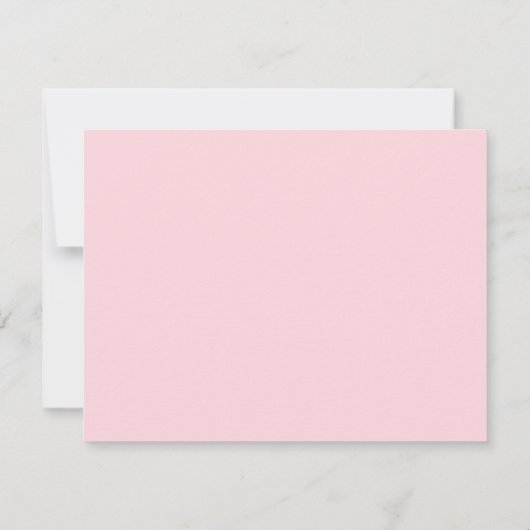 Modern Script Pink Heart Border Monogram Note Card Notitiekaartje (Achterkant)