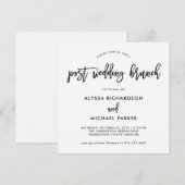 Modern script | Post Wedding Brunch Uitnodiging (Voorkant / Achterkant)