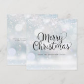 Modern script Prettig kerstfeest Zakelijk Feestdagenkaart (Voorkant / Achterkant)